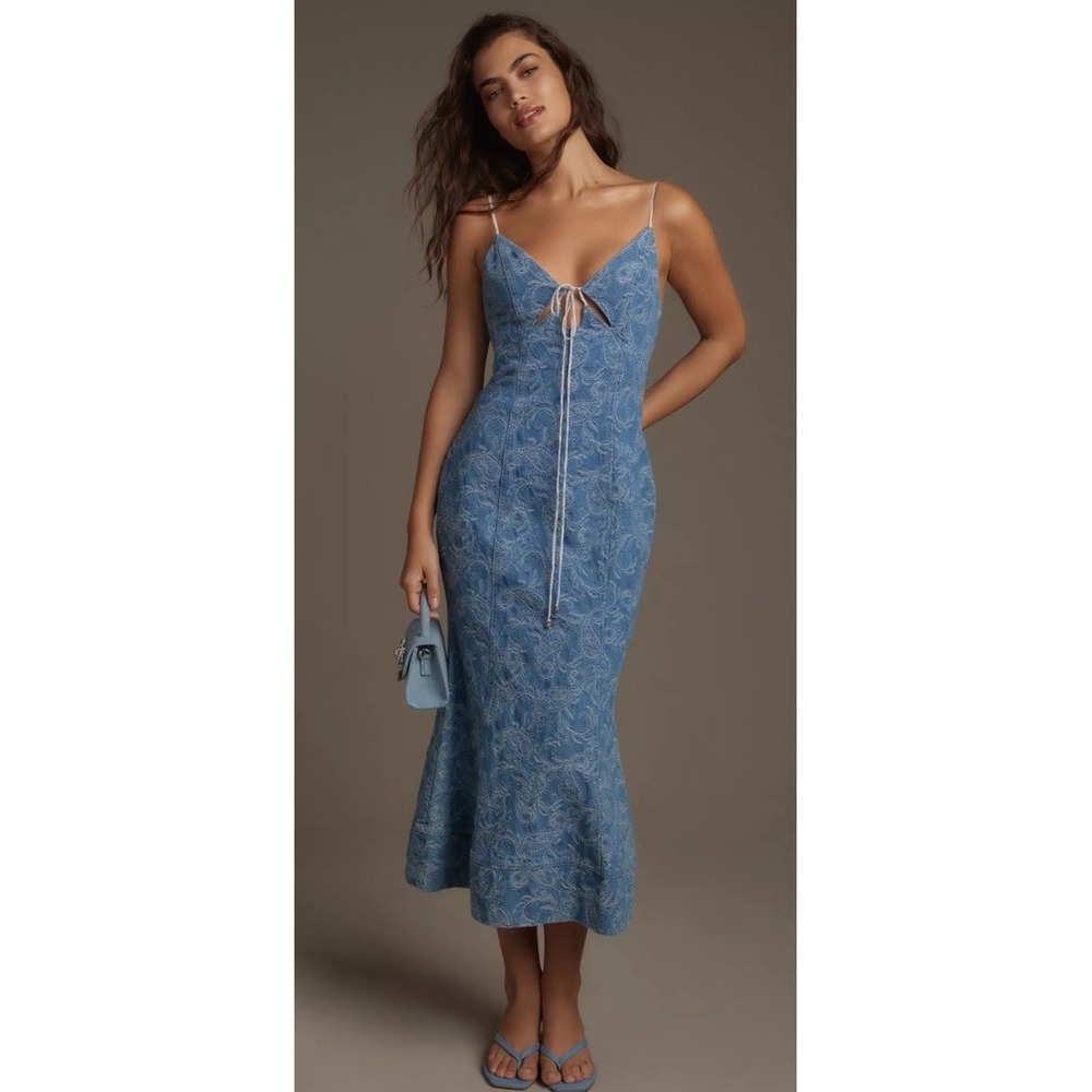 NWT Anthropologie Elliatt Jazz Mermaid‎ Midi Dress Size Large